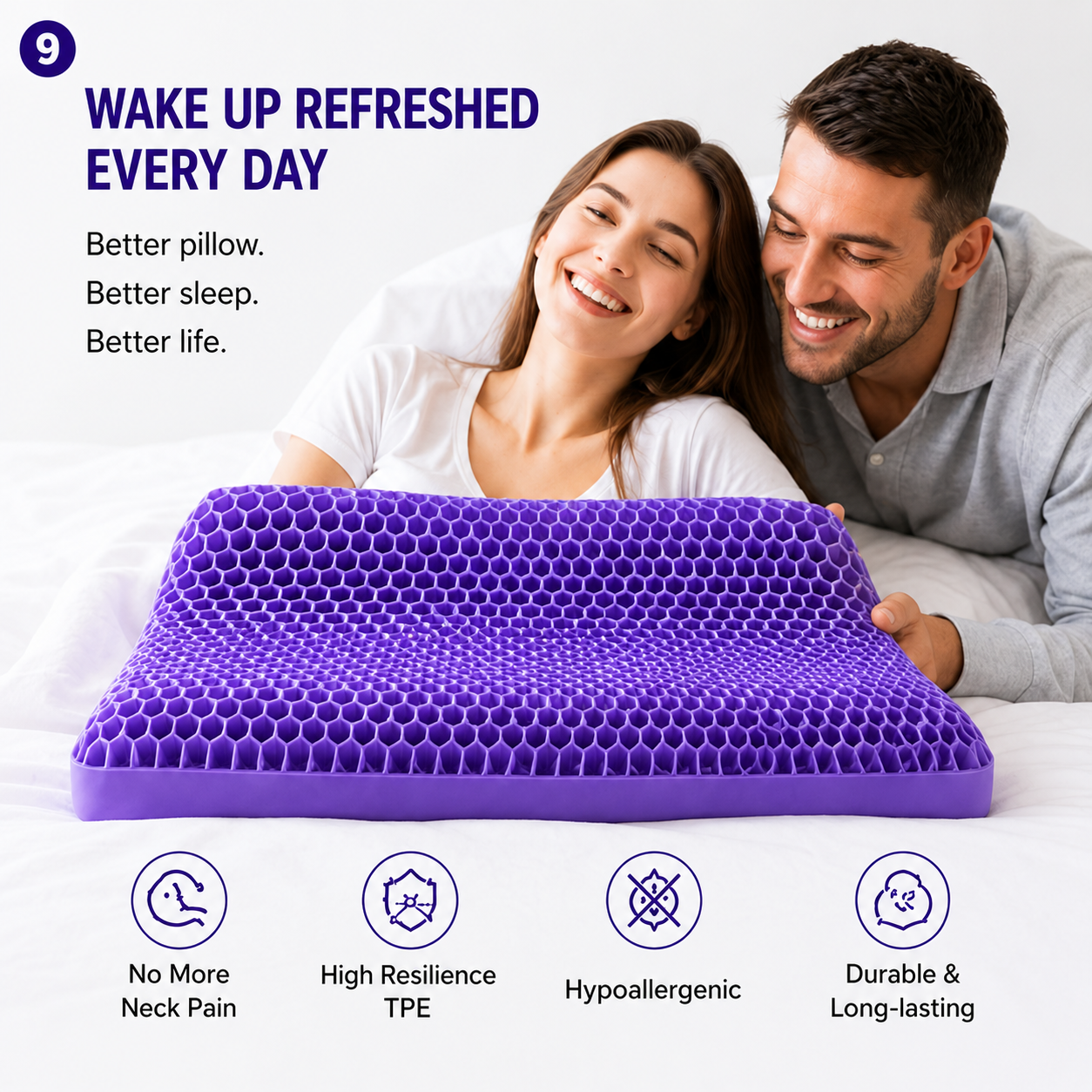 🔥 LIMITED-TIME 50% OFF  Wake Up Without Neck Pain Dynamic Honeycomb Neck Pillow