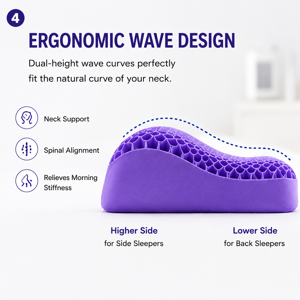 🔥 LIMITED-TIME 50% OFF  Wake Up Without Neck Pain Dynamic Honeycomb Neck Pillow