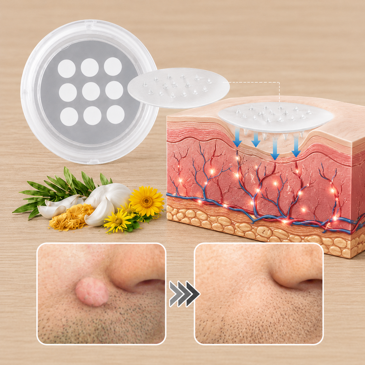✨Limited-Time Sale Ends Soon | Lumivo® 2-in-1 Microneedle Hydrocolloid Patches for Moles, Acne, Warts & Skin Tags