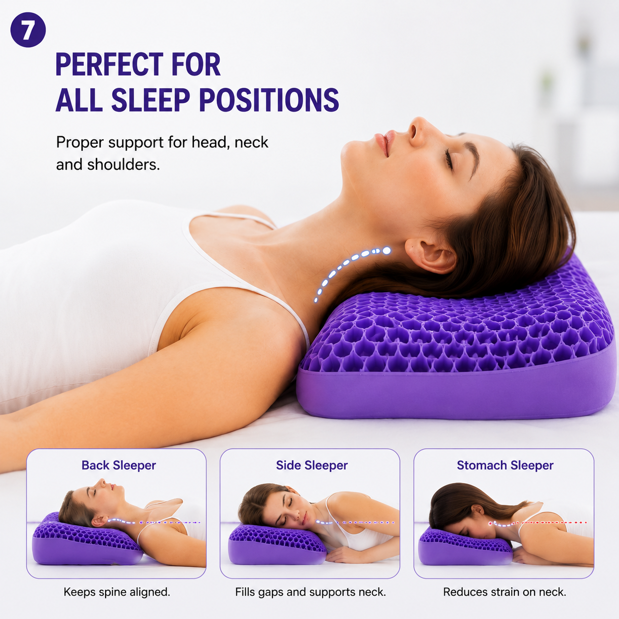🔥 LIMITED-TIME 50% OFF  Wake Up Without Neck Pain Dynamic Honeycomb Neck Pillow
